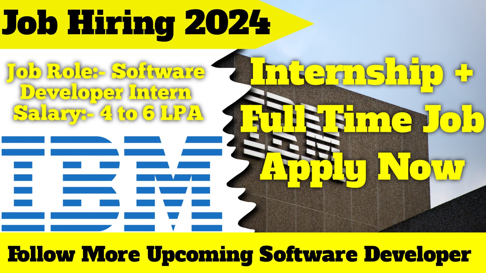 IBM Software Developer Intern IBM Internship Hiring 2024