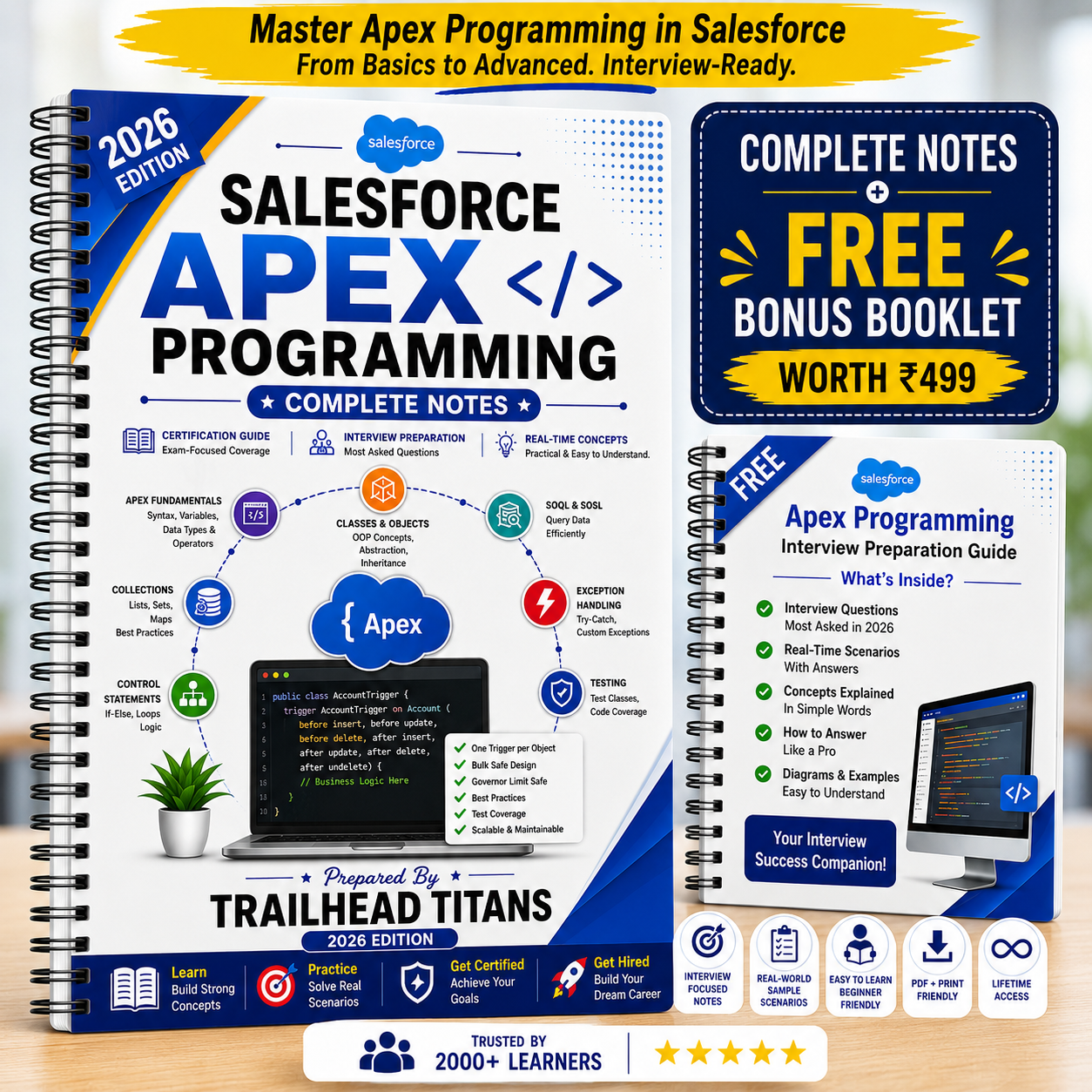 Salesforce Apex Programming Complete Master Guide (2026 Edition) | Premium Printed Book